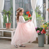 Mqtime Baby Floral Girl Wedding Dress Birthday Evening Party Dresses Baptism Clothes Teenager Children Toddler Fluffy White Vestidos