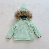 Mqtime Children's Winter Style Elf Hat Cotton Coat 2022 New Danish Solid Color Cotton Clothes Neutral Wind Boys and Girls Warm Jacket