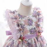 Mqtime 3-8 years old girl Princess Lolita dress summer birthday party dress children dress baby gift princess dress