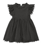 Mqtime Girls Lace Flower Dress Summer Ball Gown Brithday Dresses Infant Baby Kids Cotton Princess Party Dress Children Clothing