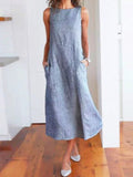 Mqtime New In Dresses for Women 2023 Summer Korean Fashion Striped O-neck Sleeveless Women Clothing Streetwear Oversized Womens Dresses