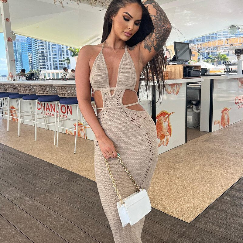Mqtime 2023 Summer Beach Dress For Women Elegant Sleeveless Backless H mqtime Mqtime 2023 Summer Beach Dress For Women Elegant Sleeveless Backless H mqtime