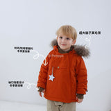 Mqtime Children's Winter Style Elf Hat Cotton Coat 2022 New Danish Solid Color Cotton Clothes Neutral Wind Boys and Girls Warm Jacket