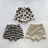 Mqtime Baby Boy Summer Pants Cotton Striped Polka Dot Print Newborn Outdoor Underwear Baby Shorts Casual Breathable Loose Beach Shorts