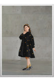 Mqtime New 2023 Corduroy Girls Dress Kids Embroidered Retro Clothing Children Turtleneck Winter Dresses, #7162