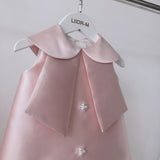 Mqtime Fashion Baby Girl Princess Silk Dress Sequins Infant Toddler Girl Sleeveless Vestido Party Pageant Birthday Baby Clothes 1-12Y