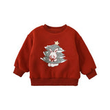 Mqtime Girls' Winter Casual Sweatshirt 2023 New Cute Christmas Style Baby's New Off Shoulder Pullover Top Trend