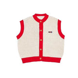 Mqtime Children's Vest  Autumn New Bear Knitted Vest Cute Boy Vest Thickened Double-Sided Children's Jacket Children's Clothing