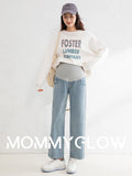 Loose Maternity Jeans Pregnancy Clothes Denim Maternal Pants Pregnancy and Maternity Clothing Cropped Pants