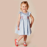 Girls Smocked Dress Baby Handmade Smock Clothes for Girl Children Boutique Embroidery Clothing Infant Spain Princess Frocks