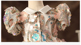Mqtime  Flower Girls Dresses kids Turkish Sequin Ball Gowns Vintage Spanish Children Party Dresses Purim Holiday Birthday Dress