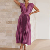 Mqtime New Summer Women Solid Short Sleeve Party Dress Strapless Backless Patchwork Ladies Dress Loungewear Simple Dress Dropshipping