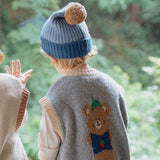 Korean Children's Sleeveless Jacket Vest For Kids Girl Boy Coat 2022 Autumn Winter Knitted Waistcoat Children's Outwear Clothing