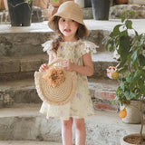 Children's Dress For 2022 Summer New Baby Girls One-Pieces Korea Sundress Skirt  Children's Clothings From 2 to 7 Years Old