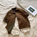 Mqtime Children's clothes boys and girls windbreaker autumn and winter clothes new children's baby medium and long cotton coat