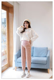 Winter Warm Maternity Pants Flannel Pregnancy Leggings Solid Color Pants Elastic Pregnant Women Trousers Pregnancy Clothes