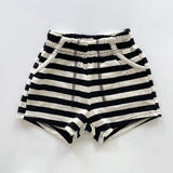 Mqtime Baby Boy Summer Pants Cotton Striped Polka Dot Print Newborn Outdoor Underwear Baby Shorts Casual Breathable Loose Beach Shorts