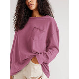 Mqtime Oversized 100% Cotton Women Sweatshirts Long Sleeve Basic Thin Streetwear Harajuku Pullovers Roupas Femininas