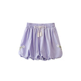 Mqtime Girls' Purple Rabbit Series Suit Spring Shirt Children's Fresh Coat Top Baby Skirt Shorts