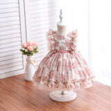 Mqtime 3-8 years old girl Princess Lolita dress summer birthday party dress children dress baby gift princess dress