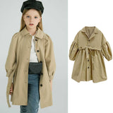 Mqtime Baby Girls Coats Spring Autumn Jackets Kids Windbreaker Infant Cotton Trench Outerwear Children's Korean Style Clothing