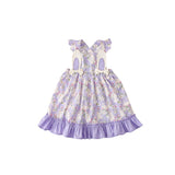 Mqtime Girls' Purple Rabbit Series Suit Spring Shirt Children's Fresh Coat Top Baby Skirt Shorts