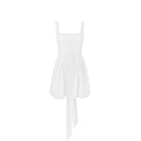 Mqtime White Dresses Women Suspender High Waist Backless Bandage Patchwork Mini Skirt Female Elegant Style Fashion 2023 New