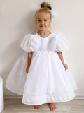 Mqtime Gardenwed Ivory Fluffy Flower Girl Dress Princess Elegant Bow First Communion Dress Little Bride Dress Girl Birthday Dresses