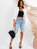 Mqtime Women Summer Denim Shorts Ripped Tassel Wide Leg Shorts Jeans Boyfriend Casual Pantalones Cortos De Mujer Shorts Feminino Jeans