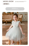 Girls Summer Dress Lace Ruffles Baby Kids Princess Birthday Wedding White Tutu Dresses Children Clothes sleeveless Vestido Outfi