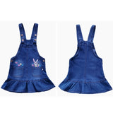 Mqtime 1-6T Kids Sundress Summer Girls Jeans Suspender dress Overalls Baby Straps Denim Bib Dress Toddler Clothing Bebe Clothes