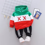 Mqtime Spring Autumn Children Cotton Clothing Suit Baby Boys Girls Clothes Kids Sport Hoodies Pants 2Pcs/Sets Fahion Toddler Tracksuits