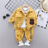 Mqtime New Spring Autumn Children Cotton Clothes Baby Boys Girls T Shirts Jacket Pants 3Pcs/sets Infant Kids Fashion Toddler Tracksuits