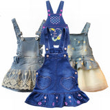 Mqtime 1-6T Kids Sundress Summer Girls Jeans Suspender dress Overalls Baby Straps Denim Bib Dress Toddler Clothing Bebe Clothes