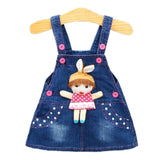 Mqtime 1-6T Kids Sundress Summer Girls Jeans Suspender dress Overalls Baby Straps Denim Bib Dress Toddler Clothing Bebe Clothes