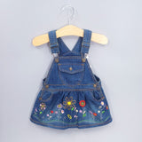 Mqtime 1-6T Kids Sundress Summer Girls Jeans Suspender dress Overalls Baby Straps Denim Bib Dress Toddler Clothing Bebe Clothes