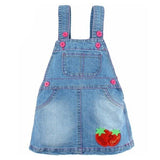 Mqtime 1-6T Kids Sundress Summer Girls Jeans Suspender dress Overalls Baby Straps Denim Bib Dress Toddler Clothing Bebe Clothes