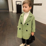 Mqtime High Quality Lattice Children Coat Wool Coat For Boys Fashion Autumn Winter Jacket Boy Windbreaker Kids Winter Overcoat 6 Y