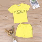 Mqtime  Kids Boys Clothes Boy Summer Clothing Sets Short Sleeves Print Tops Shirt+Flower Shorts Suits Children Clothing