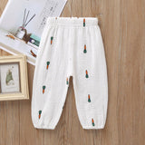 Mqtime New 2-7y Summer Solid Color Linen Pleated Children Ankle-length Pants for Baby Boys Pants Harem Pants for Kids Child