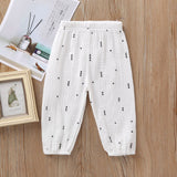 Mqtime New 2-7y Summer Solid Color Linen Pleated Children Ankle-length Pants for Baby Boys Pants Harem Pants for Kids Child