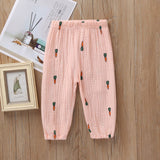 Mqtime New 2-7y Summer Solid Color Linen Pleated Children Ankle-length Pants for Baby Boys Pants Harem Pants for Kids Child