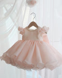 Mqtime Beading White Lace Baby Girl Dress 1 Year Birthday Dress Sleeveless Infant Newborn Party Vestidos Baby Girl Christening Gown