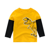 Boys T Shirt Tops Long-Sleeve  Toddler Baby Girls Kids Children Cotton Fashion Autumn Spring Print Car for 2 3 4 5 6 7 8 Years