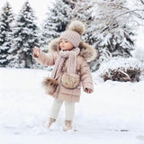 Mqtime New Winter Fall Long Coat Solid Baby Girl Clothes Hooded Girls Toddler Button Girls Clothes Girl Zipper Coat Long Coat For Girls