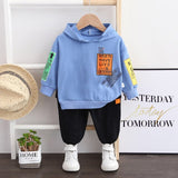 Mqtime Spring Autumn Children Cotton Clothing Suit Baby Boys Girls Clothes Kids Sport Hoodies Pants 2Pcs/Sets Fahion Toddler Tracksuits