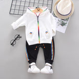 Mqtime Spring Autumn Children Cotton Clothing Suit Baby Boys Girls Clothes Kids Sport Hoodies Pants 2Pcs/Sets Fahion Toddler Tracksuits