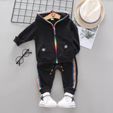 Mqtime Spring Autumn Children Cotton Clothing Suit Baby Boys Girls Clothes Kids Sport Hoodies Pants 2Pcs/Sets Fahion Toddler Tracksuits