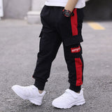 Autumn Children Pants For Boys Cargo Pant Letters Kids Pants Casual Kids Clothes Winter Teenage Boys Clothing For 3-16 Years New