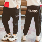 Autumn Children Pants For Boys Cargo Pant Letters Kids Pants Casual Kids Clothes Winter Teenage Boys Clothing For 3-16 Years New